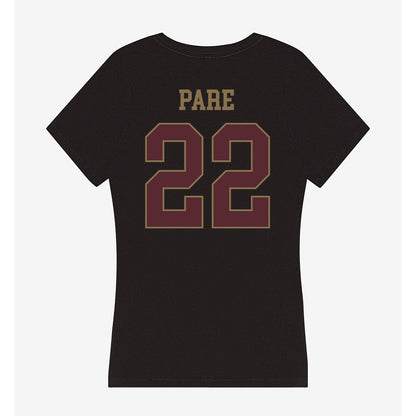 Texas State - NCAA Football : Lincoln Pare - Women's V-Neck T-Shirt-1