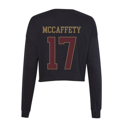 Texas State - NCAA Baseball : Rhett McCaffety - Women's Cropped Crew Fleece-1