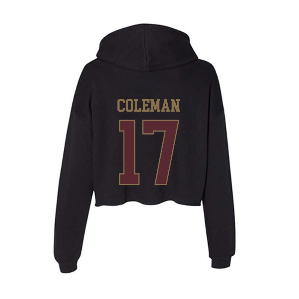 Texas State - NCAA Softball : Aiyana Coleman - Women's Crop Fleece Hoodie-1