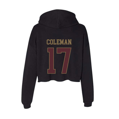Texas State - NCAA Softball : Aiyana Coleman - Women's Crop Fleece Hoodie-1