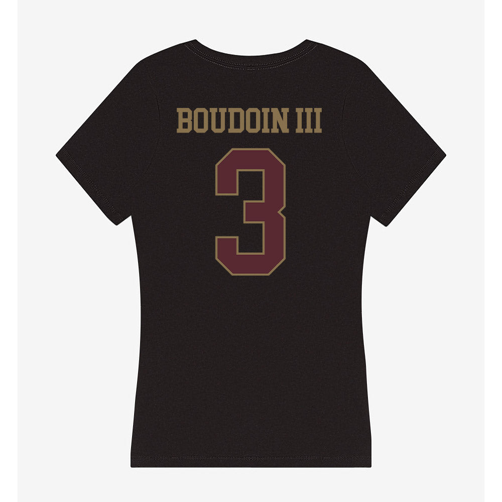 Texas State - NCAA Football : Michael Boudoin III - Women's V-Neck T-Shirt-1