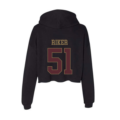 Texas State - NCAA Football : Brock Riker - Women's Crop Fleece Hoodie-1