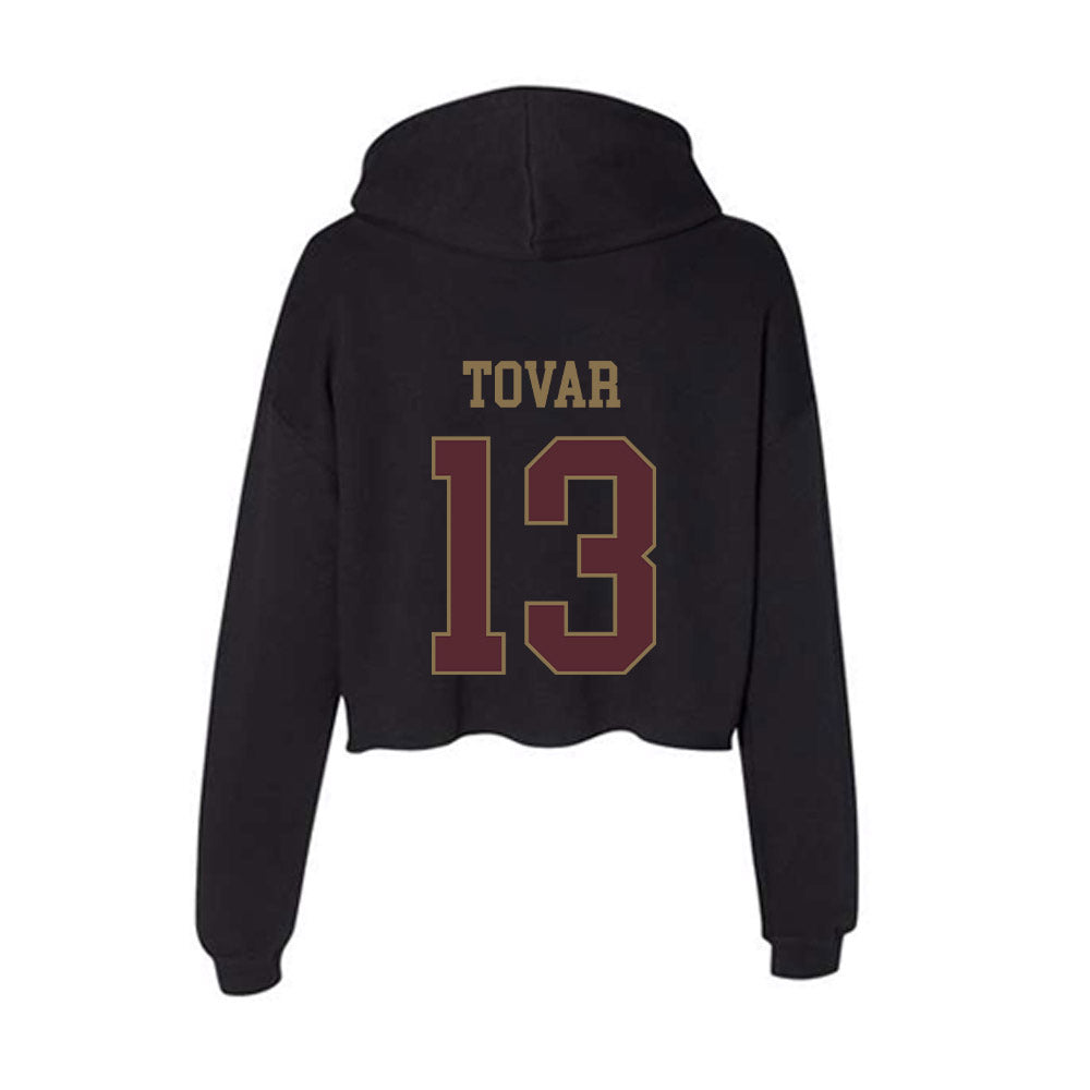 Texas State - NCAA Baseball : Jesus Tovar - Women's Crop Fleece Hoodie-1