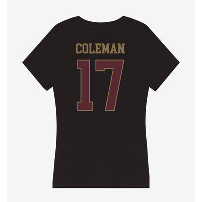 Texas State - NCAA Softball : Aiyana Coleman - Women's V-Neck T-Shirt-1