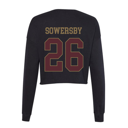 Texas State - NCAA Football : Bradley Sowersby - Women's Cropped Crew Fleece-1