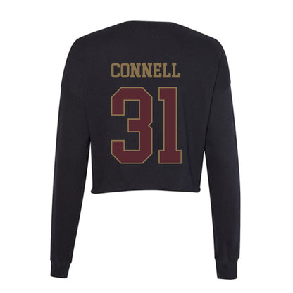 Texas State - NCAA Baseball : Shane Connell - Women's Cropped Crew Fleece-1