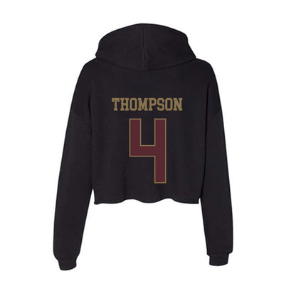 Texas State - NCAA Baseball : Cam Thompson - Women's Crop Fleece Hoodie-1
