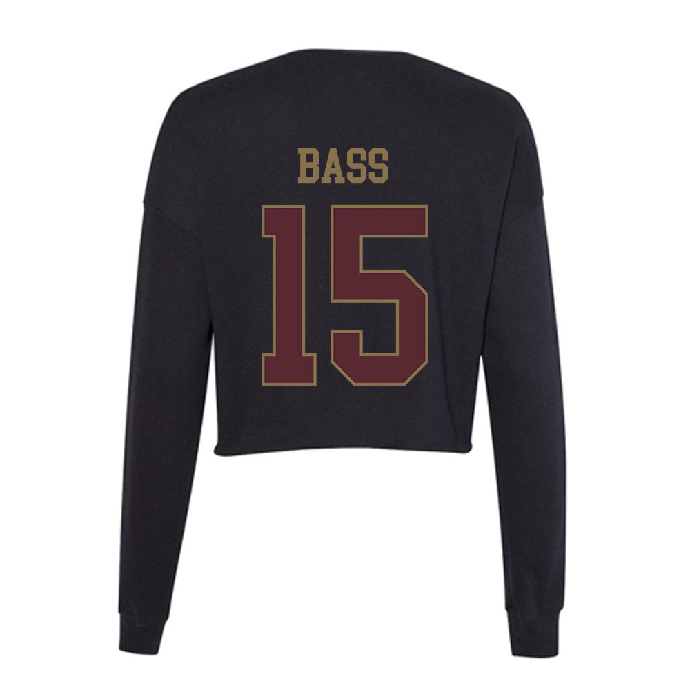 Texas State - NCAA Softball : Karmyn Bass - Women's Cropped Crew Fleece-1