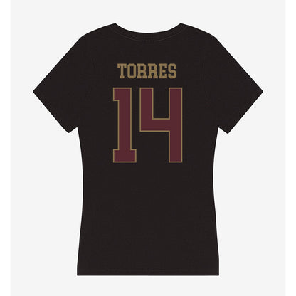 Texas State - NCAA Women's Volleyball : Ryann Torres - Women's V-Neck T-Shirt-1