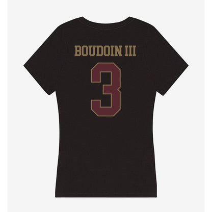 Texas State - NCAA Football : Michael Boudoin III - Women's V-Neck T-Shirt-1