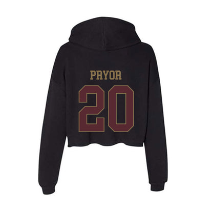 Texas State - NCAA Football : Cole Pryor - Women's Crop Fleece Hoodie-1
