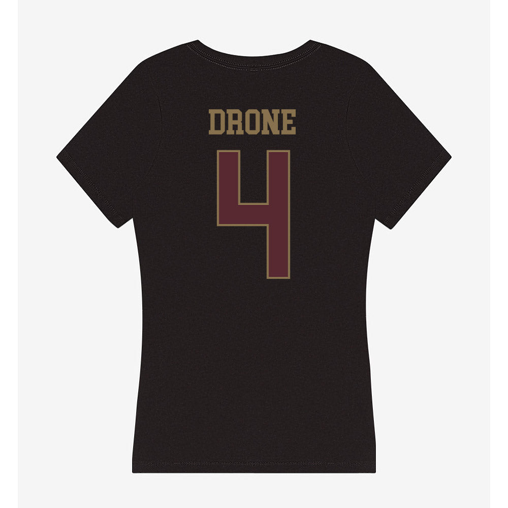Texas State - NCAA Men's Basketball : Mark Drone - Women's V-Neck T-Shirt-1