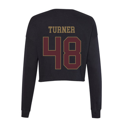 Texas State - NCAA Football : Austin Turner - Women's Cropped Crew Fleece-1