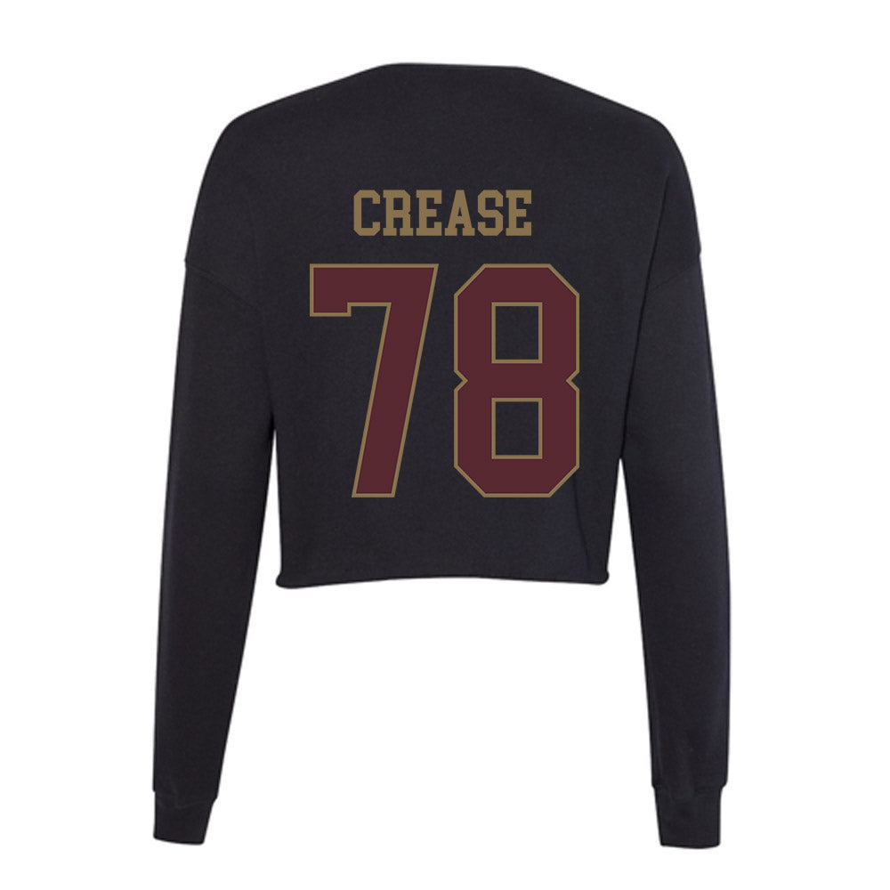 Texas State - NCAA Football : Anfernee Crease - Women's Cropped Crew Fleece-1