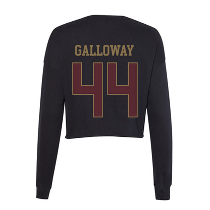 Texas State - NCAA Baseball : Rashawn Galloway - Women's Cropped Crew Fleece-1