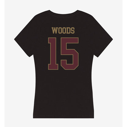 Texas State - NCAA Women's Volleyball : Megan Woods - Women's V-Neck T-Shirt-1