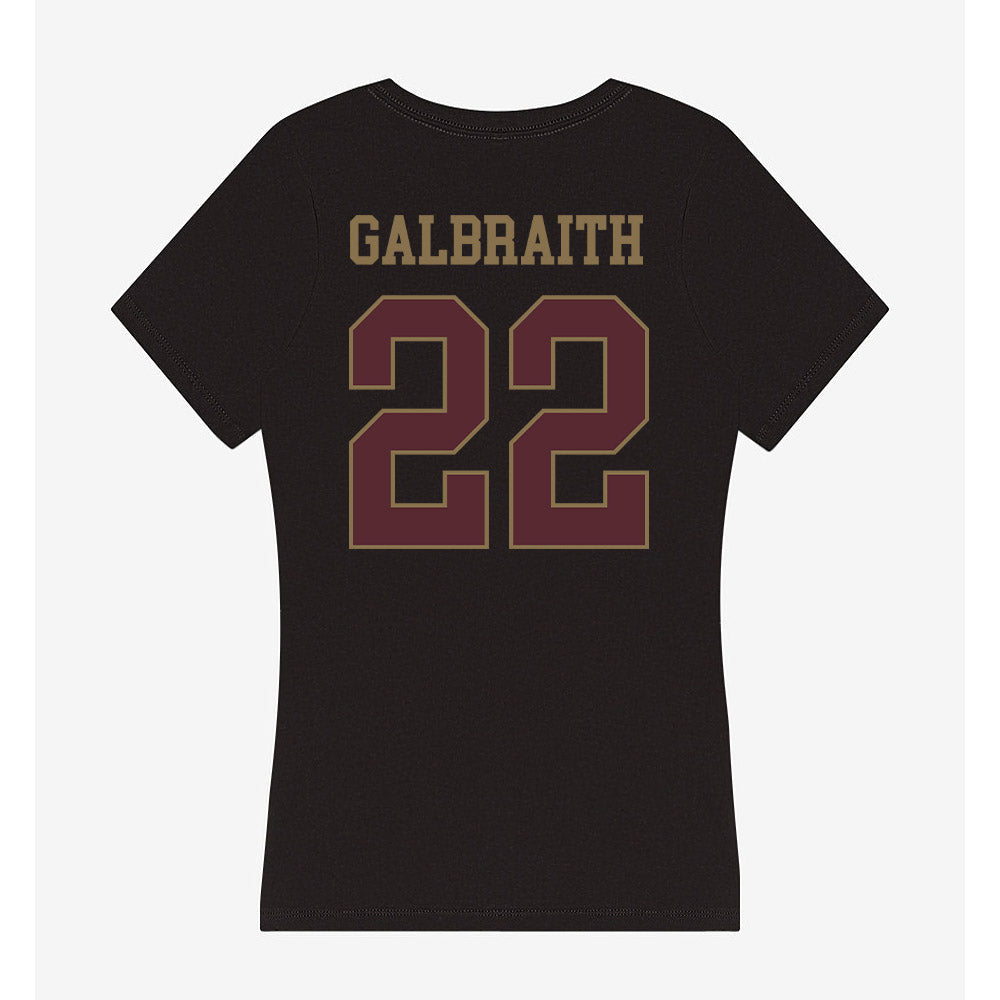 Texas State - NCAA Women's Basketball : Mia Galbraith - Women's V-Neck T-Shirt-1