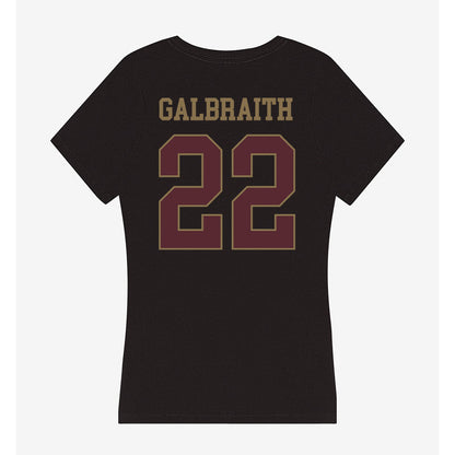 Texas State - NCAA Women's Basketball : Mia Galbraith - Women's V-Neck T-Shirt-1