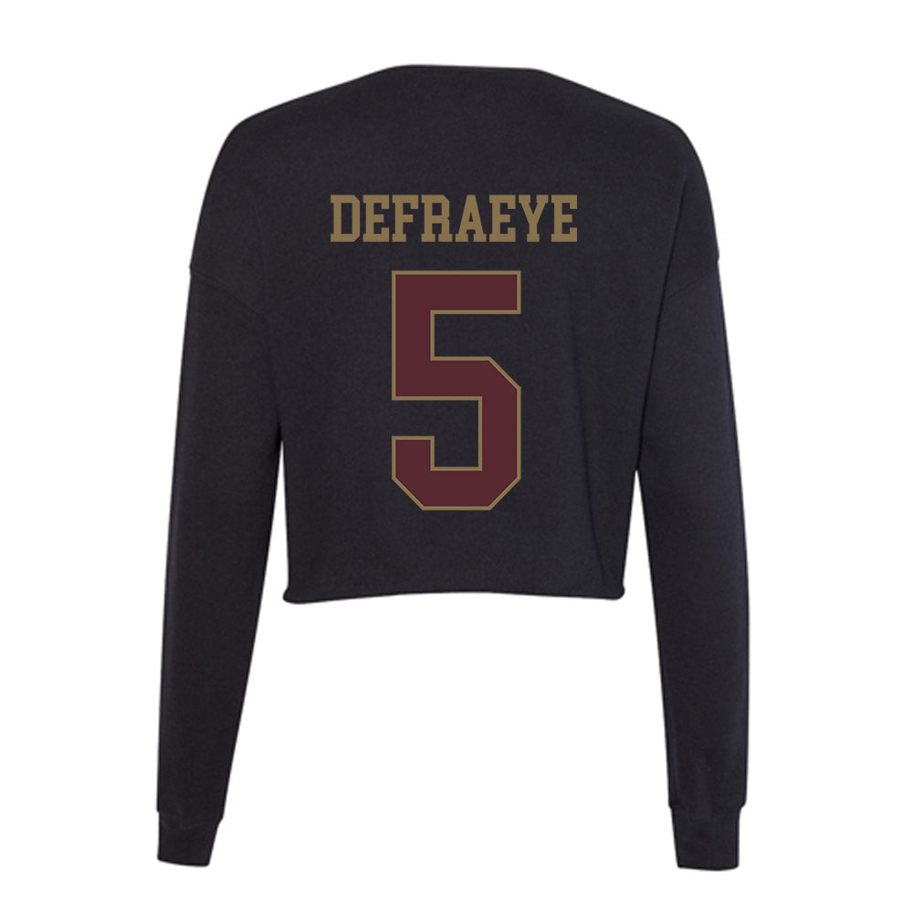 Texas State - NCAA Women's Volleyball : Jade Defraeye - Women's Cropped Crew Fleece-1