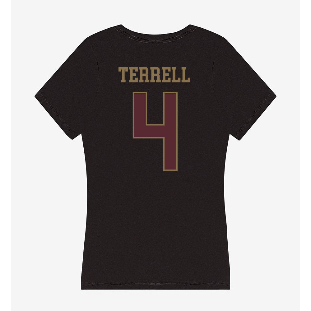 Texas State - NCAA Football : Khamari Terrell - Women's V-Neck T-Shirt-1
