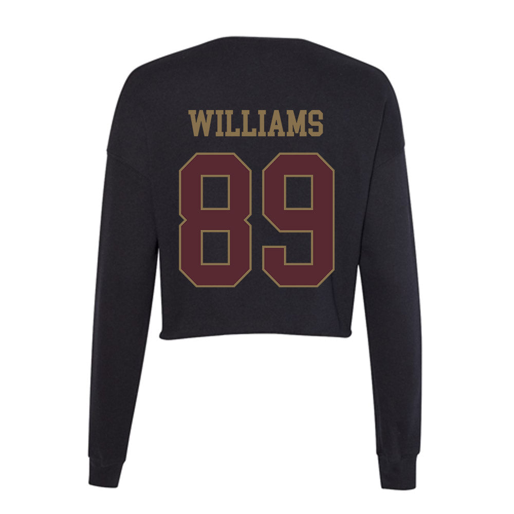 Texas State - NCAA Football : Jordan Williams - Women's Cropped Crew Fleece-1