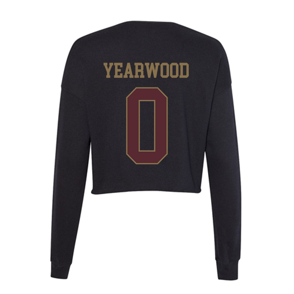 Texas State - NCAA Baseball : Alex Yearwood - Women's Cropped Crew Fleece-1
