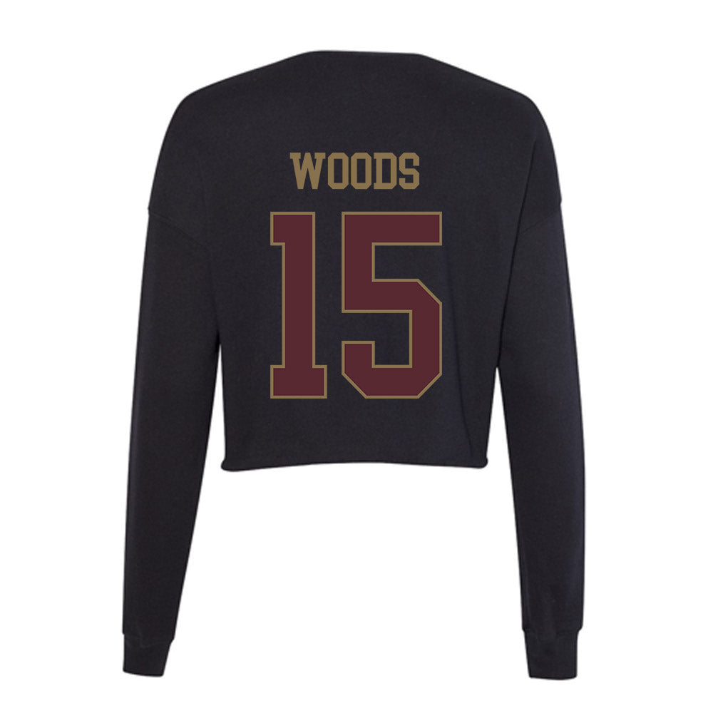 Texas State - NCAA Women's Volleyball : Megan Woods - Women's Cropped Crew Fleece-1