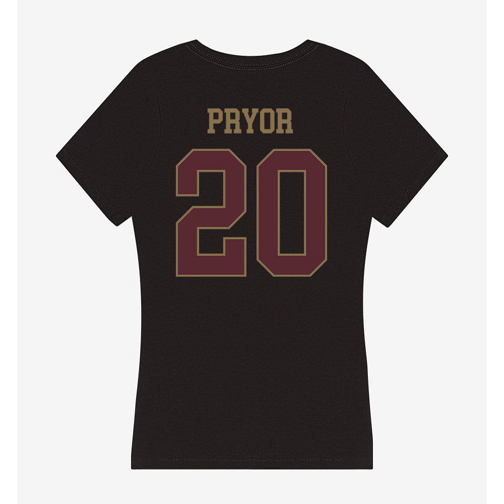 Texas State - NCAA Football : Cole Pryor - Women's V-Neck T-Shirt-1