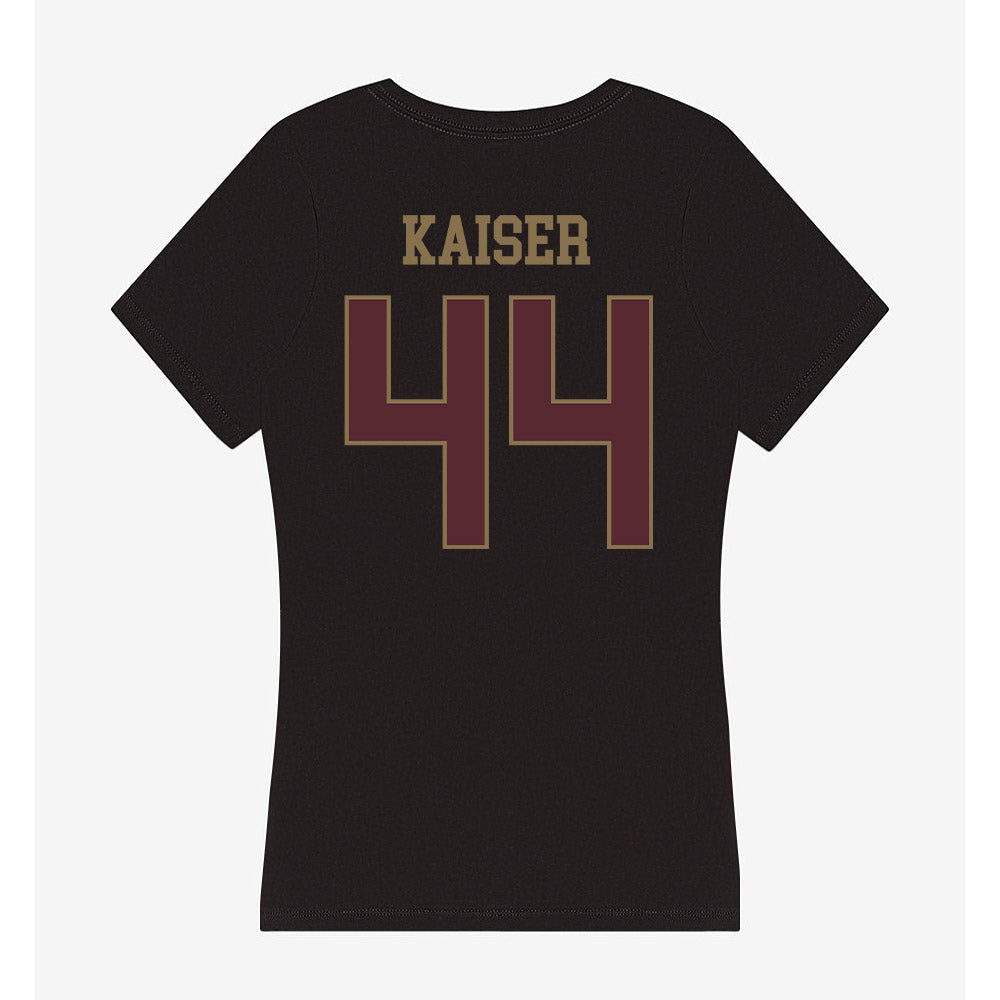 Texas State - NCAA Football : Karson Kaiser - Women's V-Neck T-Shirt-1