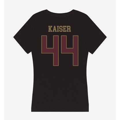 Texas State - NCAA Football : Karson Kaiser - Women's V-Neck T-Shirt-1