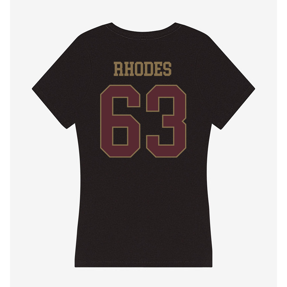 Texas State - NCAA Football : Aidin Rhodes - Women's V-Neck T-Shirt-1