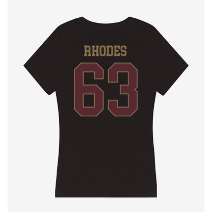 Texas State - NCAA Football : Aidin Rhodes - Women's V-Neck T-Shirt-1