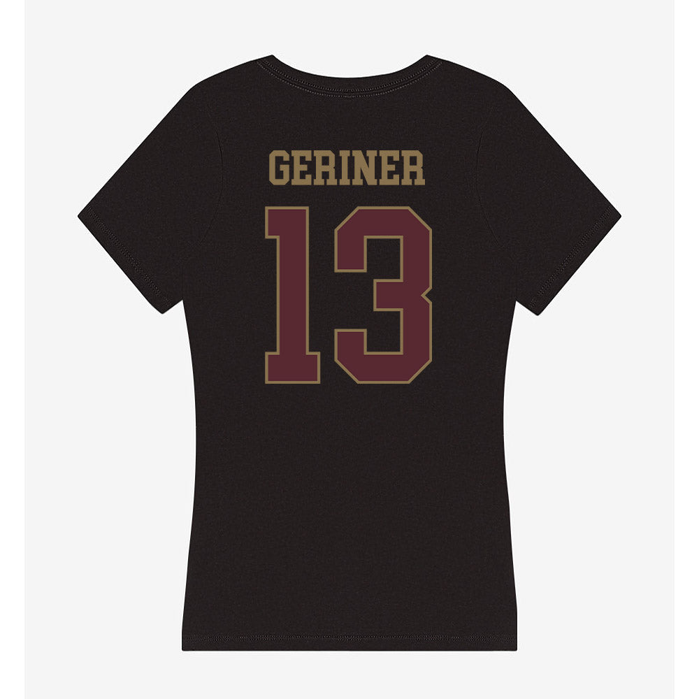 Texas State - NCAA Football : Holden Geriner - Women's V-Neck T-Shirt-1