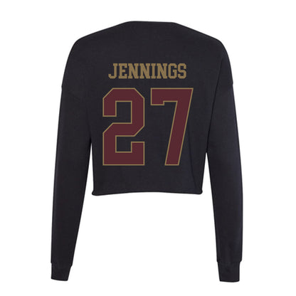 Texas State - NCAA Softball : Abigail Jennings - Women's Cropped Crew Fleece-1