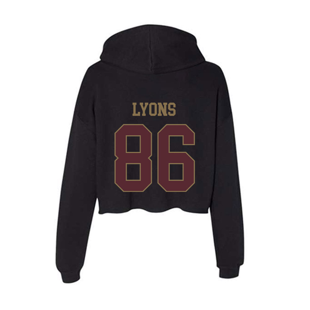 Texas State - NCAA Football : Titus Lyons - Women's Crop Fleece Hoodie-1