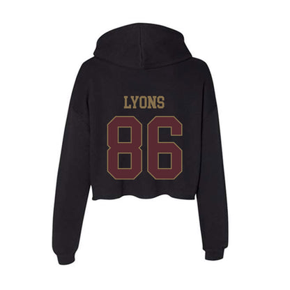 Texas State - NCAA Football : Titus Lyons - Women's Crop Fleece Hoodie-1