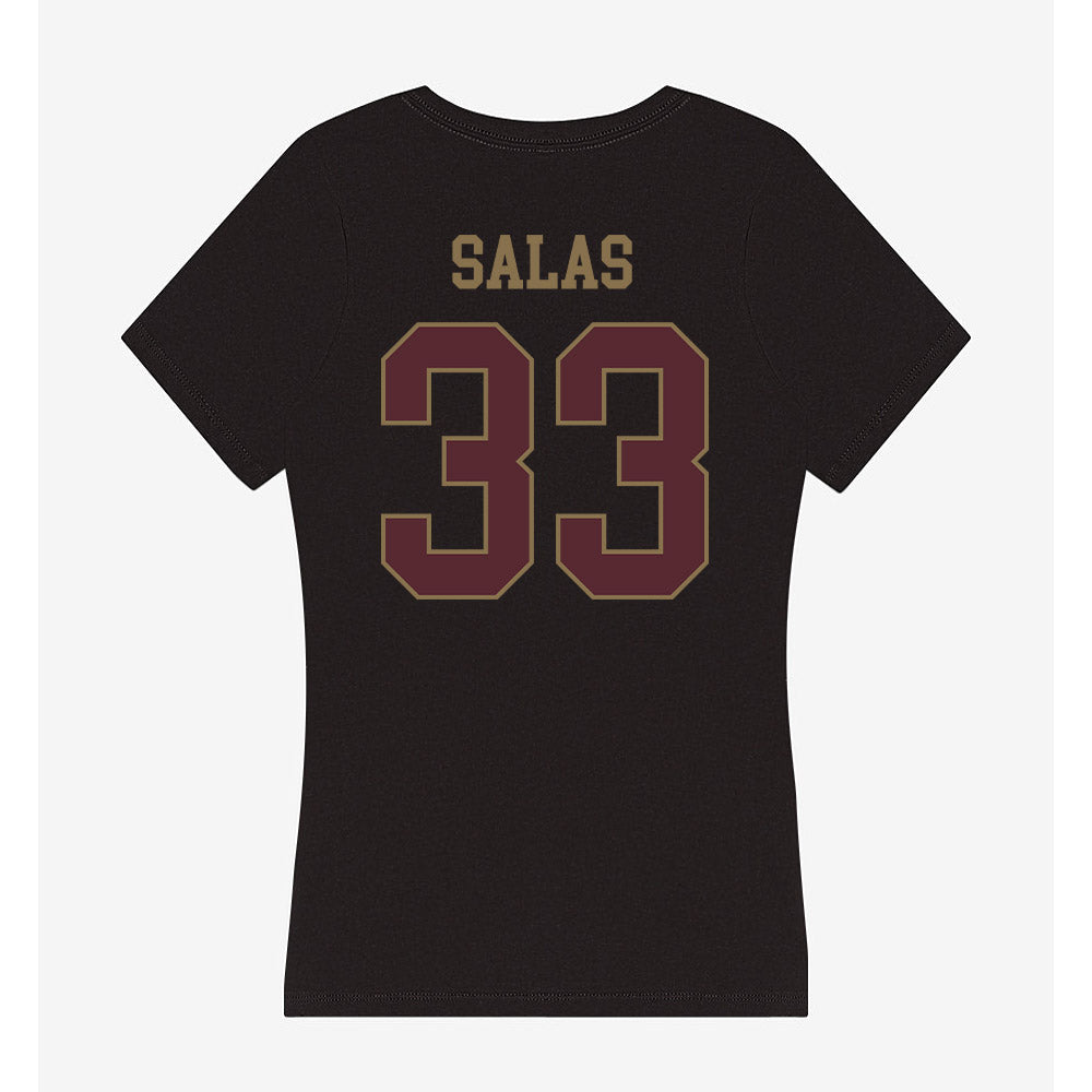 Texas State - NCAA Baseball : Manny Salas - Women's V-Neck T-Shirt-1