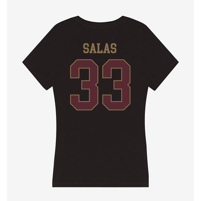 Texas State - NCAA Baseball : Manny Salas - Women's V-Neck T-Shirt-1