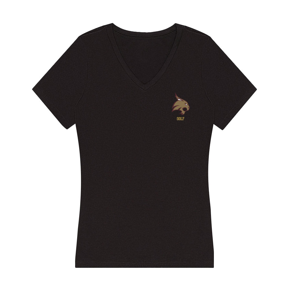 Texas State - NCAA Women's Golf : Grace Quintanilla - Women's V-Neck T-Shirt-0