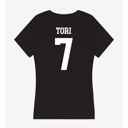 UNC Charlotte - NCAA Men's Soccer : Riyon Tori - Women's V-Neck T-Shirt-1