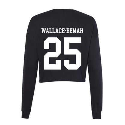 UNC Charlotte - NCAA Football : Prince Wallace-Bemah - Women's Cropped Crew Fleece-1