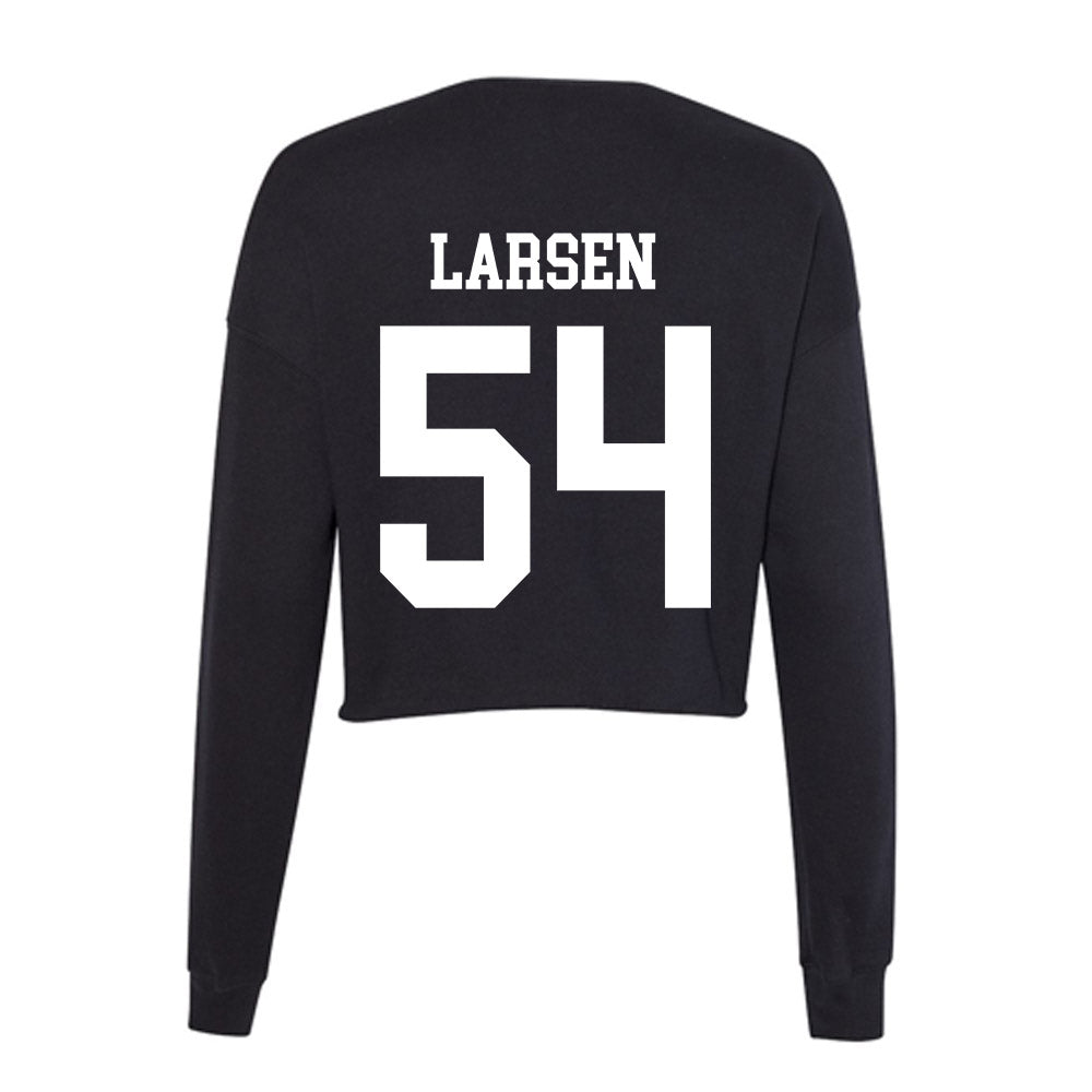 OKBU - NCAA Football : Christian Larsen - Women's Cropped Crew Fleece-1