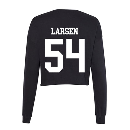 OKBU - NCAA Football : Christian Larsen - Women's Cropped Crew Fleece-1
