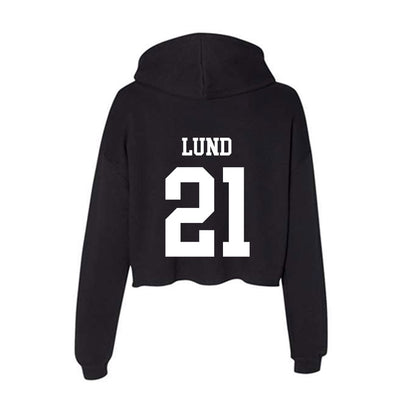 OKBU - NCAA Football : Matthew Lund - Women's Crop Fleece Hoodie-1