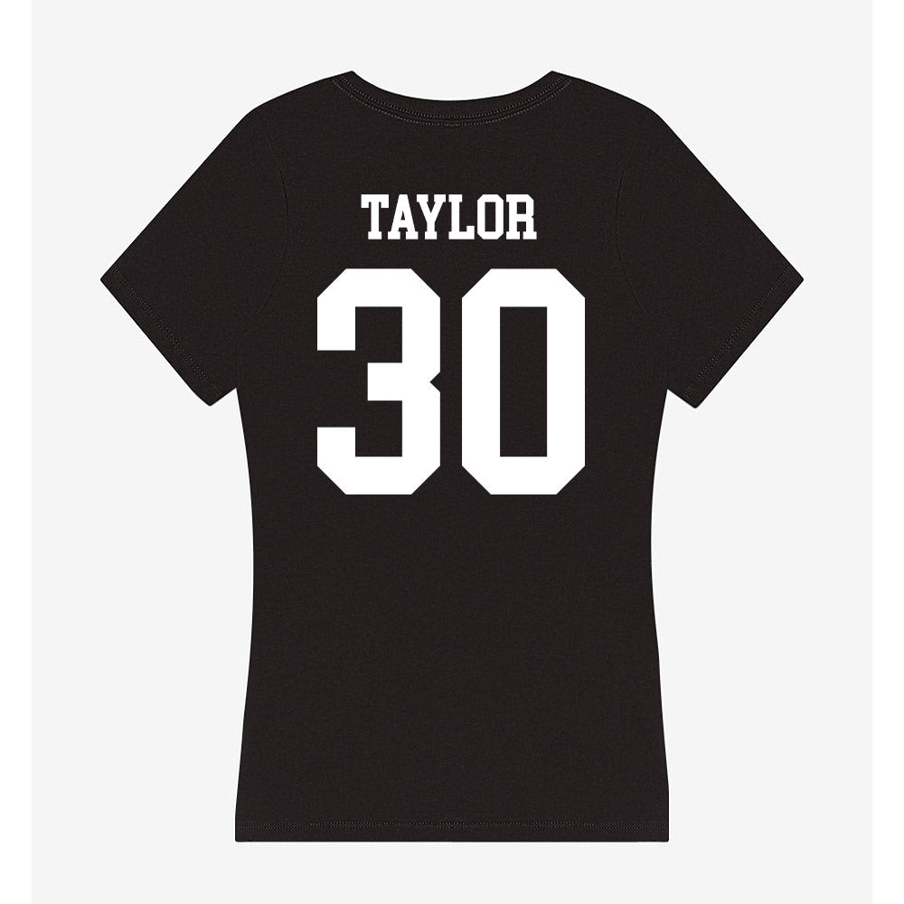 OKBU - NCAA Football : Tainique Taylor - Women's V-Neck T-Shirt-1