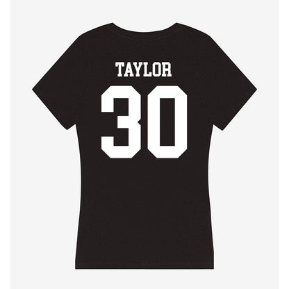 OKBU - NCAA Football : Tainique Taylor - Women's V-Neck T-Shirt-1