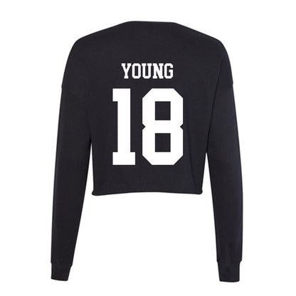 OKBU - NCAA Football : Matthew Young - Women's Cropped Crew Fleece-1