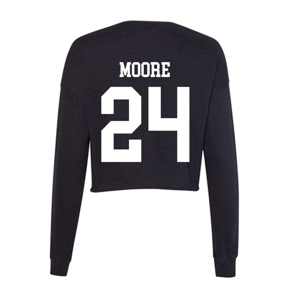 OKBU - NCAA Football : EJ Moore - Women's Cropped Crew Fleece-1