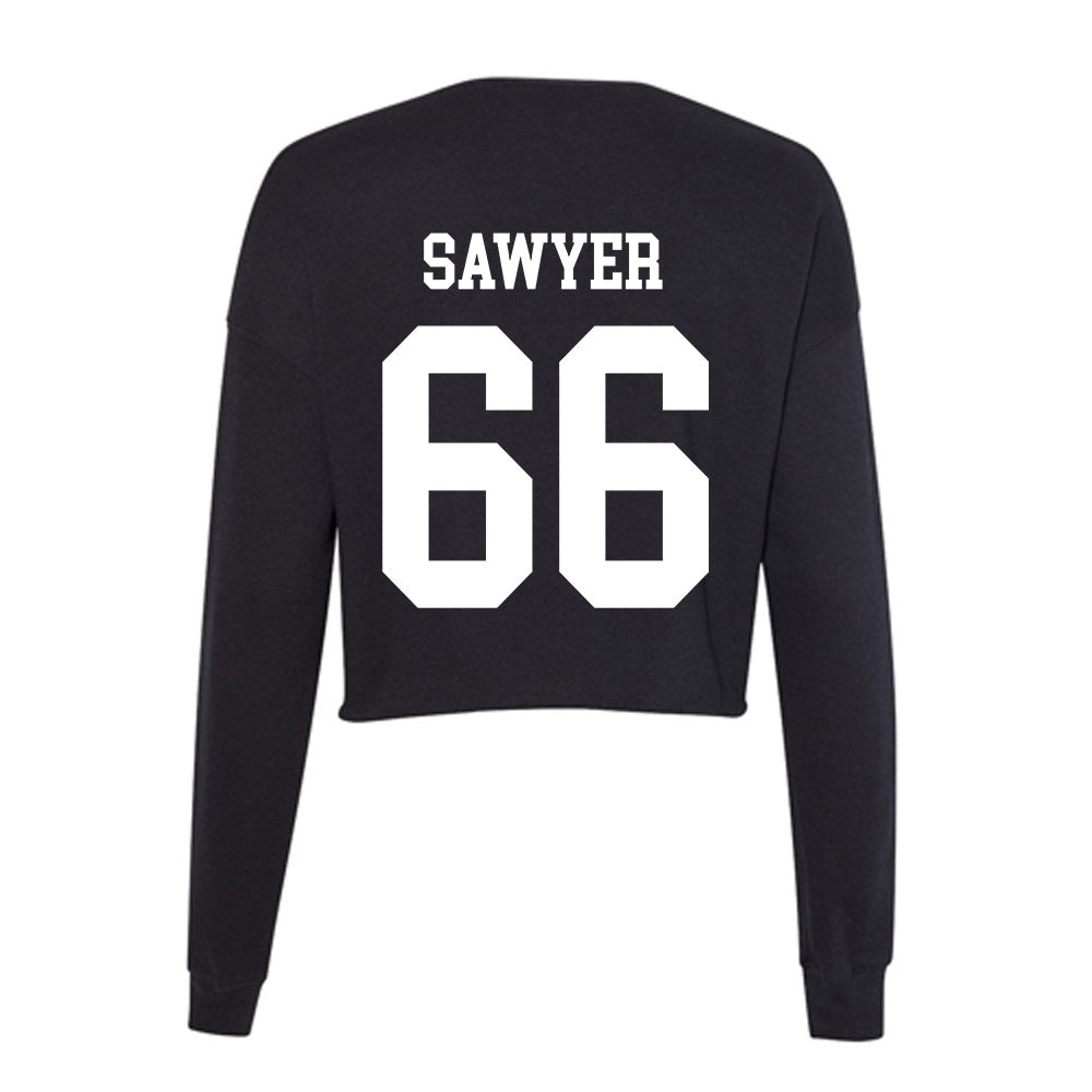 OKBU - NCAA Football : Andrew Sawyer - Women's Cropped Crew Fleece-1
