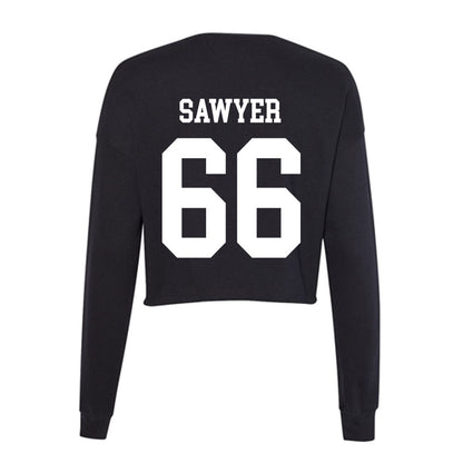 OKBU - NCAA Football : Andrew Sawyer - Women's Cropped Crew Fleece-1